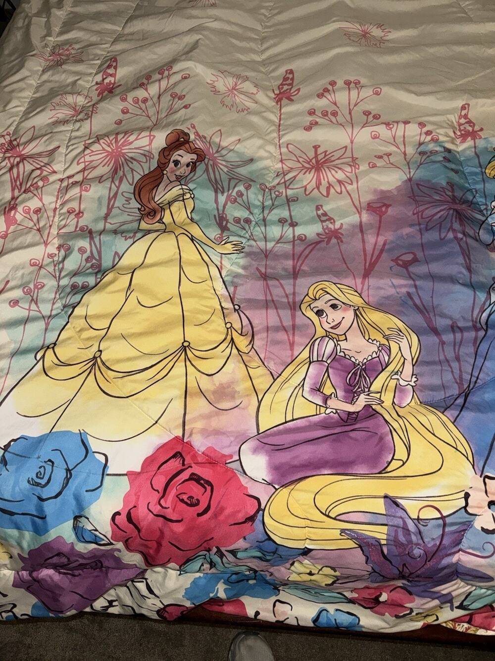 Disney Princess Beauty And The Beast Comforter Twin / Full Reversible
